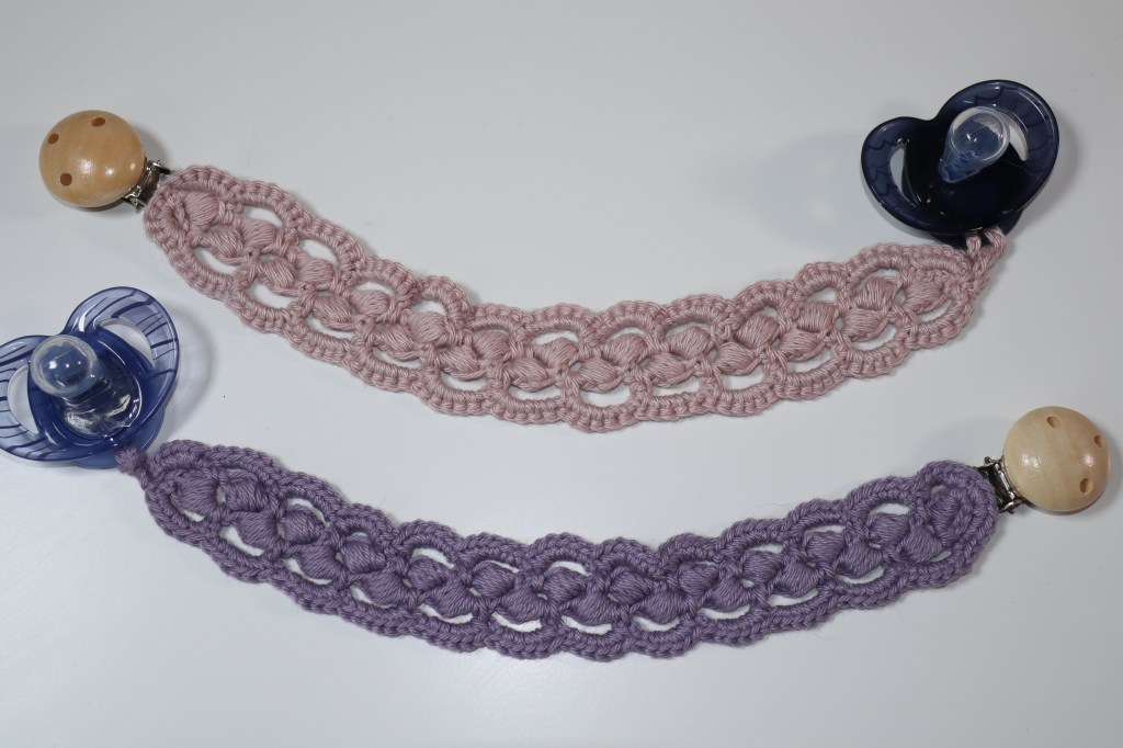 Free Crochet Patterns For Pacifier Clips Pacifier Holder Fuchsia